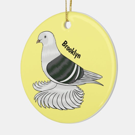 Saxon Shield duivenvogel cartoon illustratie Keramisch Ornament (Links)