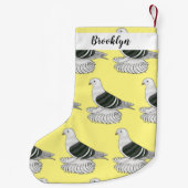 Saxon Shield duivenvogel cartoon illustratie Kleine Kerstsok (Achterkant)