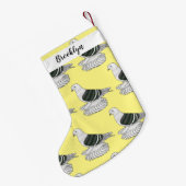 Saxon Shield duivenvogel cartoon illustratie Kleine Kerstsok (Achterkant (Hangend))