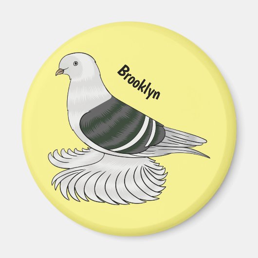 Saxon Shield duivenvogel cartoon illustratie Magneet (Voorkant)