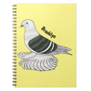 Saxon Shield duivenvogel cartoon illustratie Notitieboek