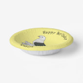 Saxon Shield duivenvogel cartoon illustratie Papieren Kommen (Gebogen)