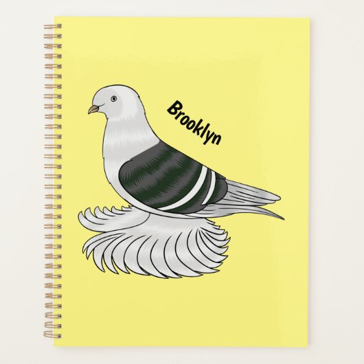 Saxon Shield duivenvogel cartoon illustratie Planner (Voorkant)