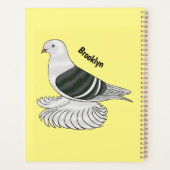 Saxon Shield duivenvogel cartoon illustratie Planner (Achterkant)