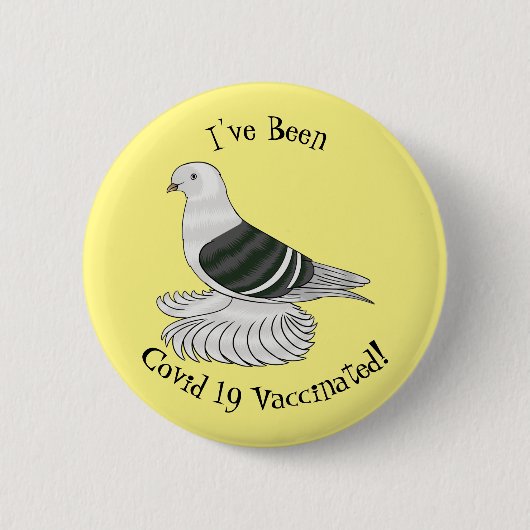 Saxon Shield duivenvogel cartoon illustratie Ronde Button 5,7 Cm (Voorkant)