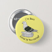 Saxon Shield duivenvogel cartoon illustratie Ronde Button 5,7 Cm (Voorkant /achterkant)
