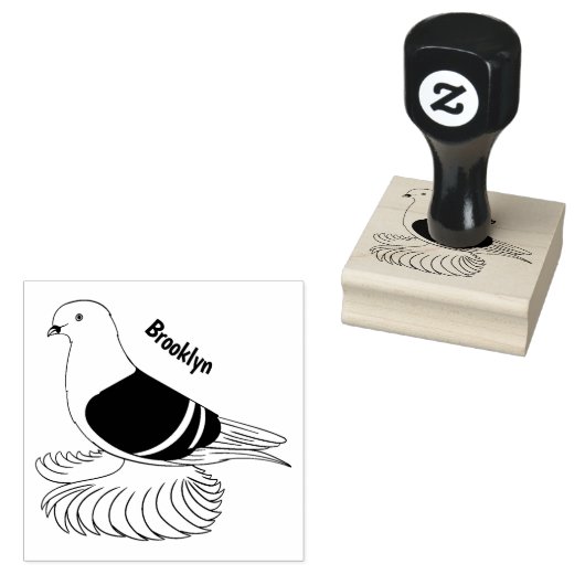 Saxon Shield duivenvogel cartoon illustratie Rubberstempel (Gestempeld)