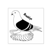 Saxon Shield duivenvogel cartoon illustratie Rubberstempel (Afrduk)