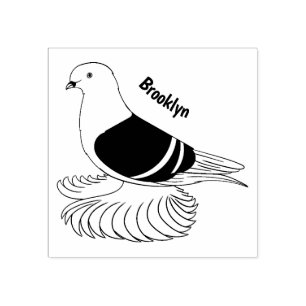 Saxon Shield duivenvogel cartoon illustratie Rubberstempel