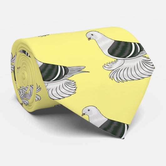 Saxon Shield duivenvogel cartoon illustratie Stropdas (Opgerold)