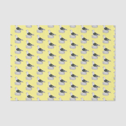 Saxon Shield duivenvogel cartoon illustratie Tissuepapier (Voorkant)