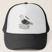 Saxon Shield duivenvogel cartoon illustratie Trucker Pet (Voorkant)