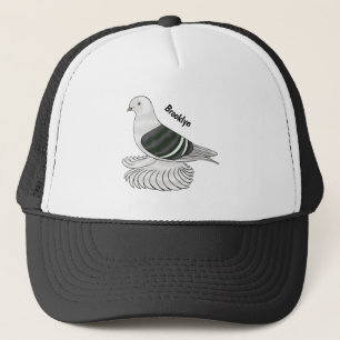 Saxon Shield duivenvogel cartoon illustratie Trucker Pet