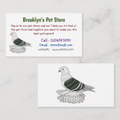 Saxon Shield duivenvogel cartoon illustratie Visitekaartje (Voorkant / Achterkant)