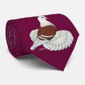 Saxon Shield Red White Bar Stropdas (Opgerold)