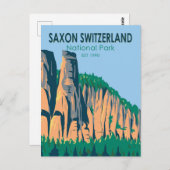 Saxon Zwitserland National Park Duitsland Briefkaart (Voorkant / Achterkant)