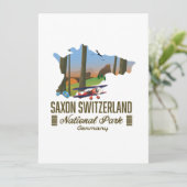 Saxon Zwitserland National Park Duitsland kaart (Staand voorkant)