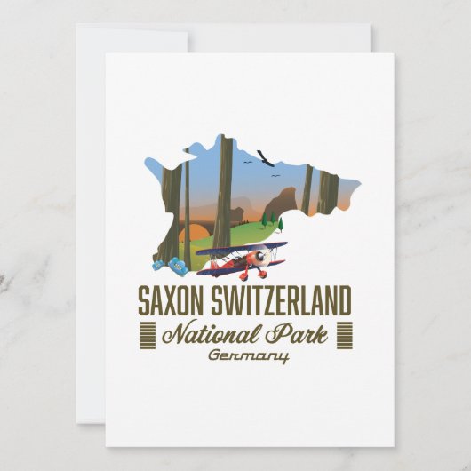 Saxon Zwitserland National Park Duitsland kaart (Voorkant)