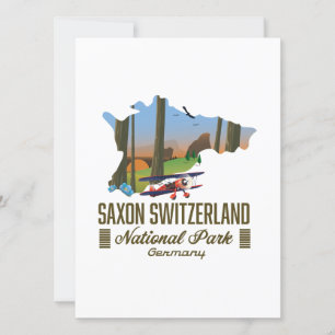 Saxon Zwitserland National Park Duitsland kaart