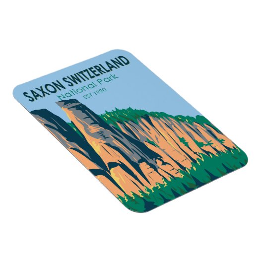 Saxon Zwitserland National Park Duitsland  Magneet (Rechterzijde)