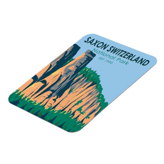 Saxon Zwitserland National Park Duitsland  Magneet (Linkerzijde)