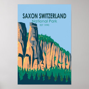 Saxon Zwitserland National Park Duitsland  Poster