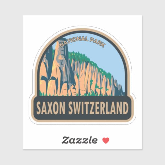 Saxon Zwitserland National Park Duitsland  Sticker (Vel)