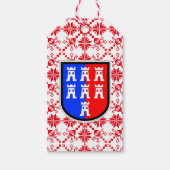 Saxonia Pattern White Cadeaulabel (Voorkant)