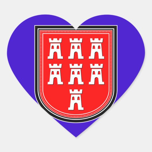 Saxonia-teken Hart Sticker (Voorkant)