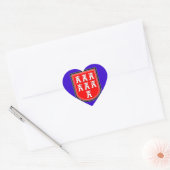 Saxonia-teken Hart Sticker (Envelop)