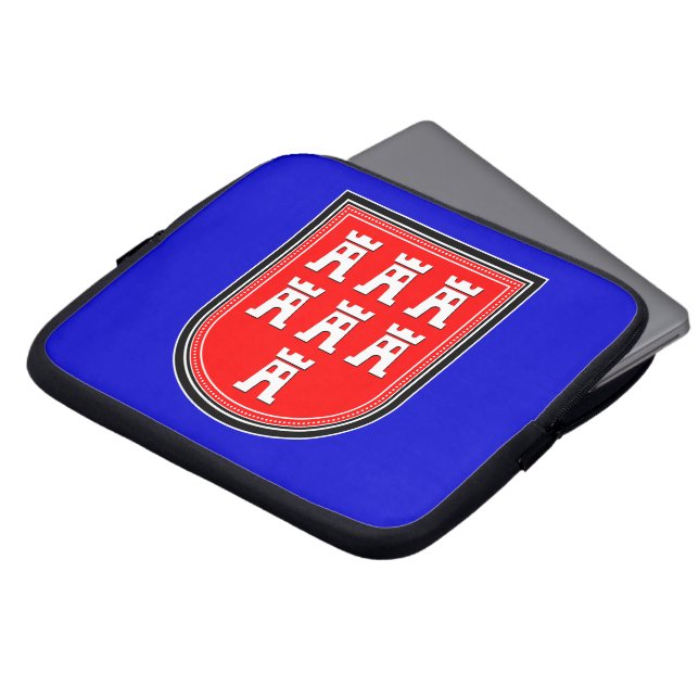 Saxonia-teken Laptop Sleeve (Voorkant top)