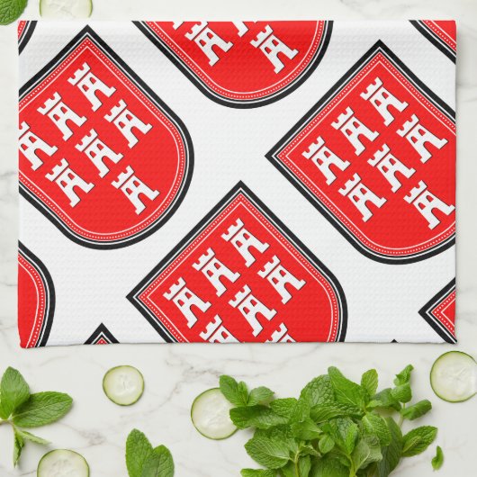 Saxonia-teken Theedoek (Gevouwen)