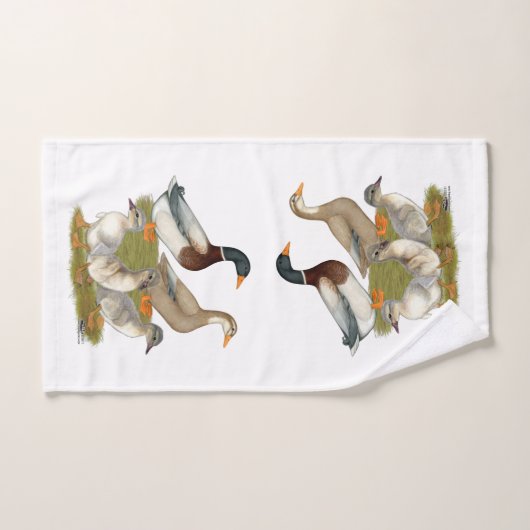 Saxony Duck Family Bad Handdoek (Handdoek)