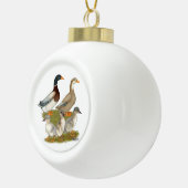 Saxony Duck Family Keramische Bal Ornament (Rechts)