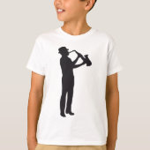 saxophon t-shirt (Voorkant)