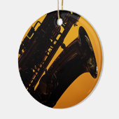Saxophone Afbeelding Ornament (Links)