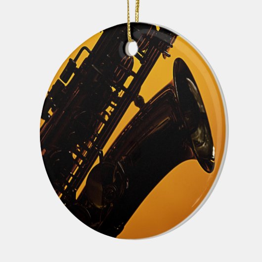 Saxophone Afbeelding Ornament (Links)