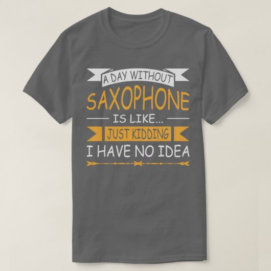 SAXOPHONE ALTO SAX TENOR SAX JAZZ MUZIEK T-SHIRT (Design voorkant)