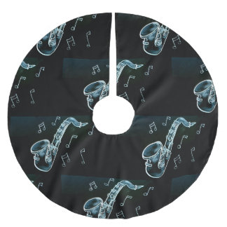 Saxophone And Music Notes Kerstboom Rok