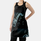 Saxophone And Music Notes Schort (Insitu)