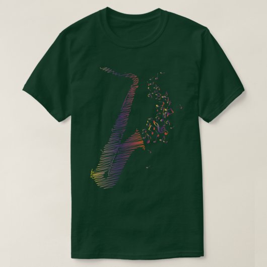 Saxophone Art Paarse Mix T-shirt (Design voorkant)