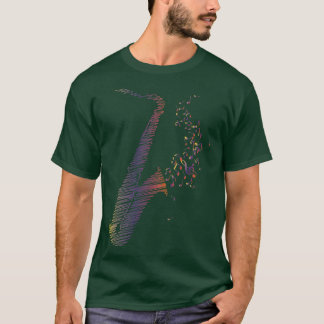 Saxophone Art Paarse Mix T-shirt