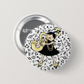 Saxophone Baby Ronde Button 5,7 Cm (Voorkant /achterkant)