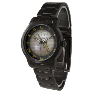 Saxophone ~ Background "The Musical Planet" * ~ Horloge