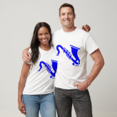 Saxophone - Blauw T-shirt (Unisex)