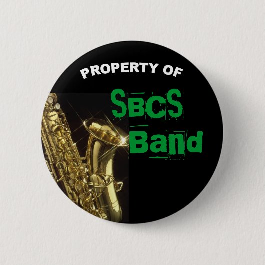 Saxophone Button voor band (Voorkant)
