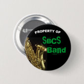 Saxophone Button voor band (Voorkant /achterkant)