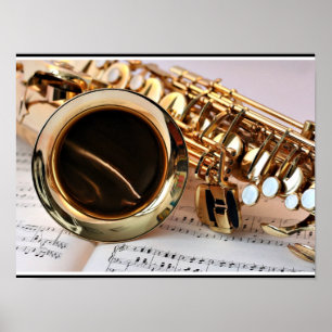 Saxophone, camseup foto poster