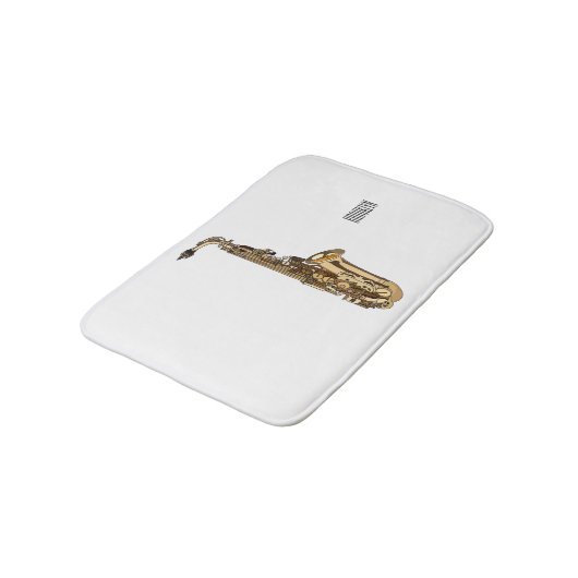 Saxophone cartoon badmat (Gekanteld)