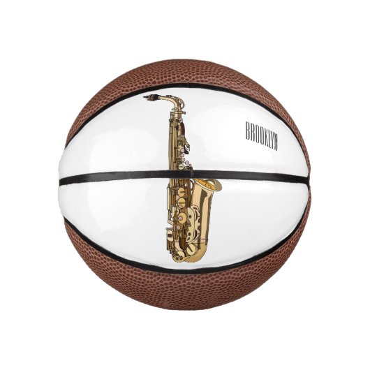 Saxophone cartoon basketbal (Voorkant)